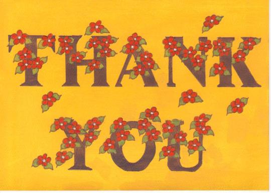 thank you yellowred flowers - my design